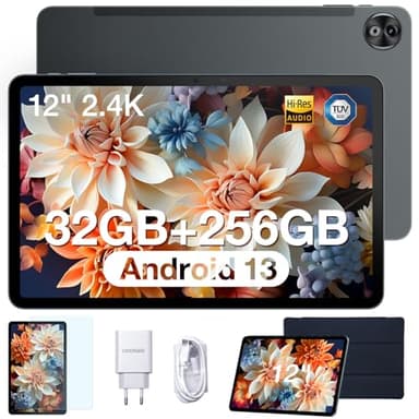 DOOGEE T20 Ultra Tablet 12 Pulgadas 2.4K Tablet Android, 32GB RAM + 256GB ROM(2TB TF) Helio G99 Octa-Core, Tablet pc 10800mAh Batería, TUV Certificado, Cámara de 16MP, 4 Altavoces y Hi-Res, BT 5.2