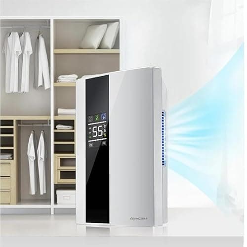 Deshumidificador y purificador 2 en 1, deshumidificador D antimoho, deshumidificador eléctrico, destructor de olores para dormitorio, oficina, hogar, apartamento, sótano
