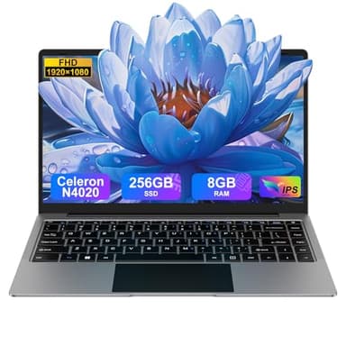 bvate Ordenador Portátil 14" Win11 8GB 256GB SSD Soporte 1TB SSD Expansión portatil 2.4G+5G WiFi BT 4.2 USB HDMI 1920x1080 FHD con Ratón Inalámbrico y Teclado Español Membrana - Gris