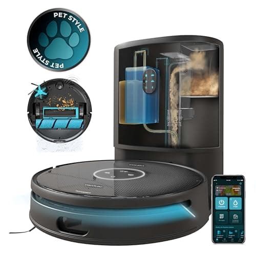 Cecotec Robot Aspirador y Friegasuelos Conga 14090 Twice Roller Home and Fill, Base de Autovaciado de Polvo y Agua, Navegación Láser, 8000 Pa, Fregado, App y Conexión Bluetooth y WiFi 2,4 GHz y 5 GHz