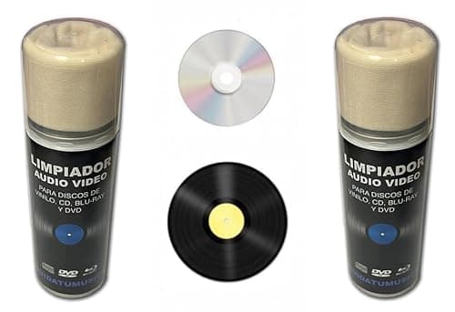 Líquido Limpiador en Spray para La Limpieza De Discos De Vinilo CD DVD BLURAY Y Juegos - Pack Ahorro de 2 Unidades/Ref. 2701-2