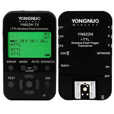 Yongnuo YN622N-KIT - Kit de Disparador de Flash inalámbrico HSS iTTL y transmisor para cámara Nikon