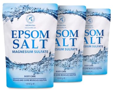 Sal de Epsom 3000g - 100% Pura & Natural - Fuente Concentrada de Magnesio - Relajación & Recuperación Muscular - Desintoxicación - Cuidado del Cuerpo - Cura - Mejor Buen Sueño