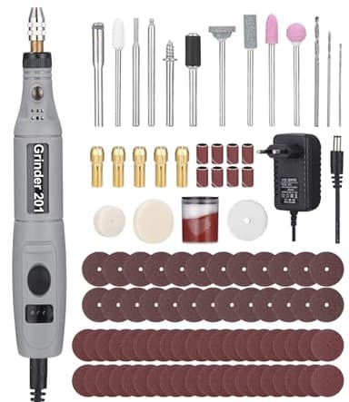 Mini Amoladora, Kit de Herramienta Rotativa con 95 accesorios, 3 velocidades Amoladora Eléctrica Multiherramienta, para Pulir, Grabar, Cortar, Taladrar