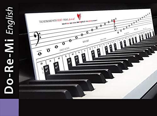 «Piano con corazón» DoReMi, para aprender a tocar el piano, con teclas/escuelas de piano, notas musicales, orientación de teclas, ayuda a aprender a tocar el piano y la pianola