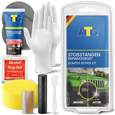 ATG Renovador plasticos coche - Set de reparación de arañazos para parachoques plásticos - Restaurador de plasticos coche - Reparador plasticos coche (el empaque puede diferir)