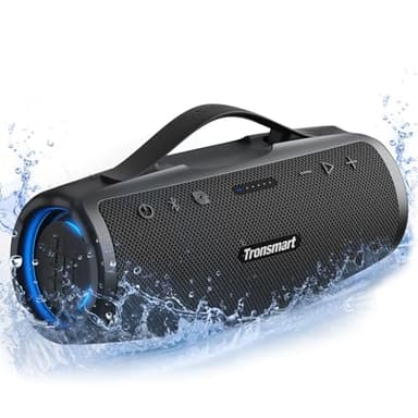 Tronsmart Mirtune S100 Altavoz Bluetooth 50W, Altavoz Portátil Potente, Resistente al Agua IPX7, Retractable Handle, 20H de Reproducción, Sonido Estéreo, Aux y Powerbank, Speaker con EQ para Exterior