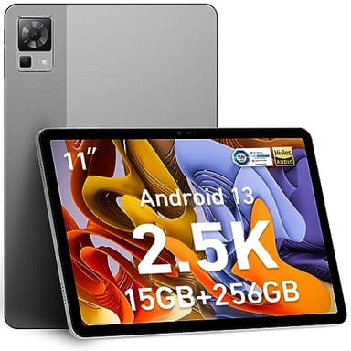 DOOGEE T30 Pro Tablet 11 Pulgadas 15GB RAM + 256GB ROM(2TB TF) Tablet Android, 2.5K Pantalla Full HD 1600×2560 IPS,Dual 4G LTE + 5G WiFi,8580mAh,Cámara 8MP+20MP,BT5.2,Type-C 3.5mm Jack
