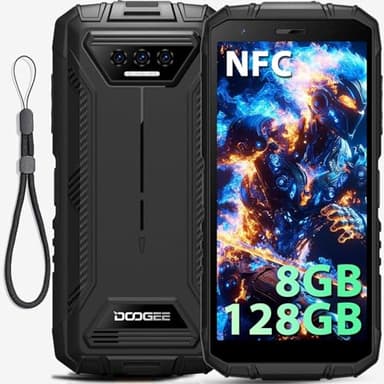 DOOGEE S41PLUS Telefono Movil Resistent 8G BRAM+128GB ROM (TF 1TB), 13MP Cámara, 6300mAh Batería, 5.5"IPS HD+Móvil Todoterreno 2025, Octa Core Smartphone Android 13, IP68IP69K/NFC/OTG/GPS/WIFI/Face ID
