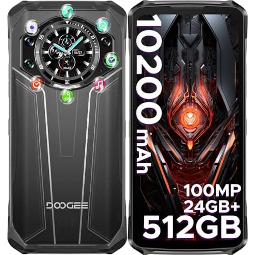 DOOGEE S119 [2025] Movil Irrompible, 20GB RAM+512GB ROM(2TB) 10200mAh/33W 6.72”FHD, 100MP+Pantalla Trasera AMOLED 1.32” Teléfono Movil Indestructible IP68 WIFI6/FACEID/NFC Plata
