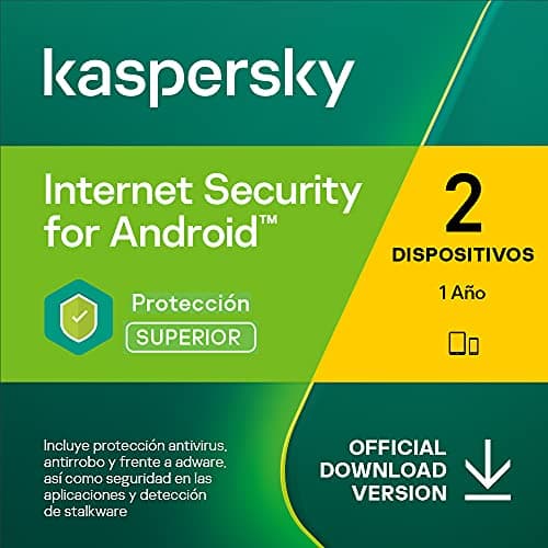 Kaspersky Internet Security para Android 2023 | 2 Móviles | 1 Año | Android | Código de activación enviado por email