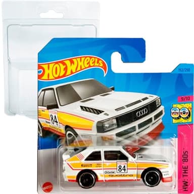Hot Wheels ´84 Audi Sport Quattro HW: The ´80s 9/10 (152/250) HKJ66 Short Card Mattel 2023 + Blister & Card Protector Pack Friki Monkey