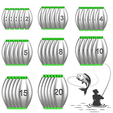Pesas de Plomo para Aparejos Reutilizable Pesca Sinker 50pcs Pesca Drop Shot de Plomo 2g 3g 4g 5g 8g 10g 15g 20g Plomo Pesa Peso Plomada Rápida Extraíbles para la Pesca de Agua Dulce y Salada