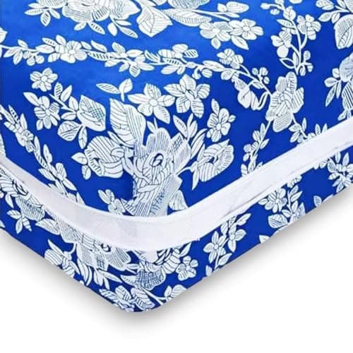 Super Mundo - Funda de colchón con Cremallera 135x190 cm / 135x200 cm, Transpirable Antiacaros Absorbente, Azul (Cama 135)