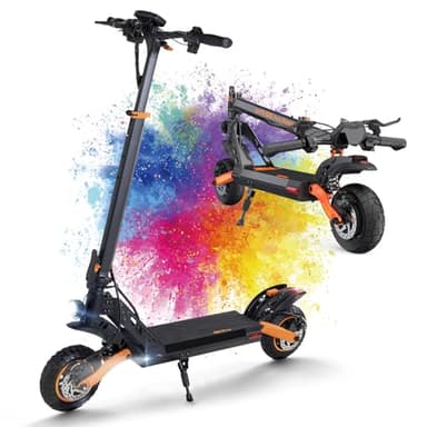 Kukirin Patinete Eléctrico Adultos Homologado DGT,Patin Electrico,Scooter Electrico Potente Plegable/Autonomía de 60 km/Ruedas de 10"/Carga máxima 120kg/IP54/Doble Frenos de Disco,G2PRO