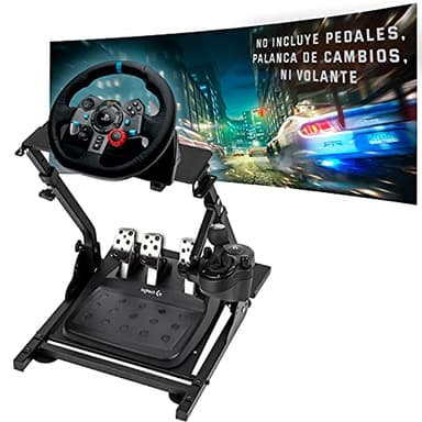 Unicview Soporte para volante Logitech G29 G920 G923 incluye soporte caja de cambios, Thrustmaster T150 T500 T300 TX TH8A, PS4 PS5, Xbox Fanatec Clubsport, Totalmente ajustable, Plegable