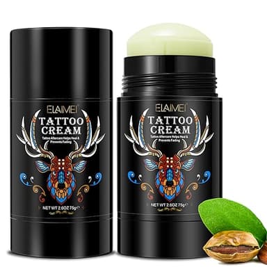 Balm Tattoo - Crema para Tatuajes 75g - Crema Post Tattoo para Tatuajes Antiguos y Nuevos - Curación - Hidrata - Iluminador del Color - Mantequilla vegana para el cuidado del tatuaje