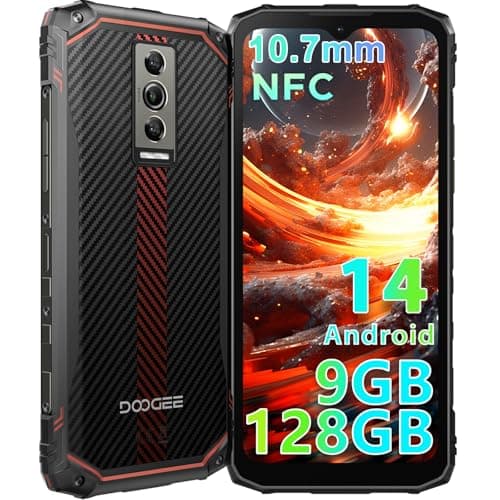 DOOGEE Blade 10 Movil Irrompible Android 14, 9GB RAM+128GB ROM (TF 2TB) 6,56" FHD+90Hz Teléfono Móvil Resistente 2025 5150mAh, Octa Core, 16MP+8MP Cámara, Widevine L1/IP68IP69K/GPS/NFC/OTG/Face ID