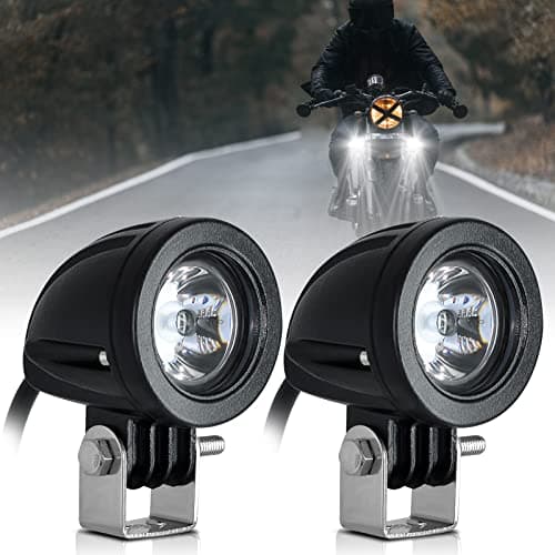 Dinfu 2 Pulgadas Faros para Luz Delantera de Motocicleta, 12v -24v Ronda LED Faro Delantero Faro Adicional IP68 Focos para Motocicleta ATV UTV Dirt Bike 4x4 Pickup Camión Barco