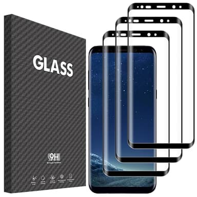 Vsjnk Protector de Pantalla Compatible Con Samsung galaxy S8 plus Cristal Templado，3 Piezas Screen Protector Dureza 9H Sin Burbujas Antihuellas Fácil de Limpiar Fácil de Instalar