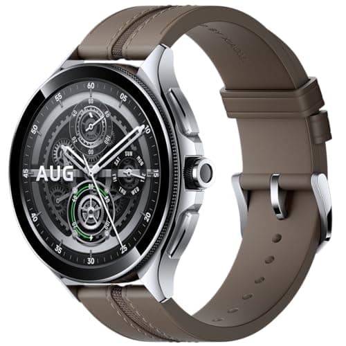 Xiaomi Watch 2 Pro - 4G LTE Silver Case con Correa de Cuero Marrón