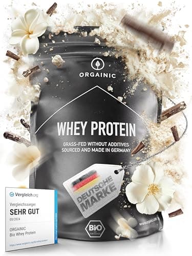 ORGAINIC Proteína de Suero de Leche - Aroma Natural - Con Aminoácidos Esenciales, No Esenciales y BCAA para Ganar y Aumentar Masa Muscular - Procesado en Frío, Sin GMO - Bolsa 1000g