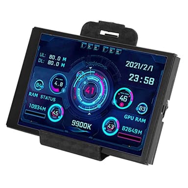 Sxhlseller Monitor de Temperatura de la Computadora, Mini Pantalla de Vista Completa IPS de 3,5 Pulgadas, USB Tipo C PC Sensor Panel de Pantalla Temp Monitor, PC CPU RAM Monitor de Datos de (Negro)