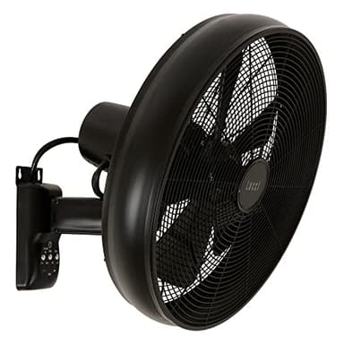 LUCCI AIR Breeze - Ventilador de pared con mando a distancia, acero, color negro