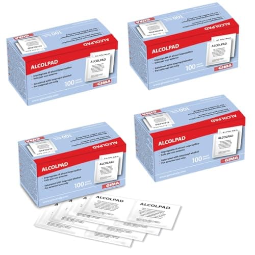 400 Toallitas desinfectantes,Almohadillas de preparación,Toallitas de 70% de alcohol isopropílico, Toallitas antisépticas estériles, doble capa, desinfección y limpieza de piel, lentes, ópticas.
