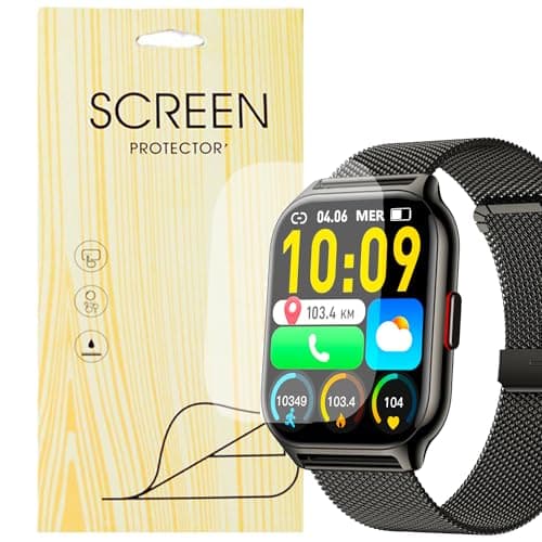 Compatible para [6 Pedazo Protector] Blando Protector Pantalla Compatible para Smartwatch ZOSKVEE Reloj Inteligente Mujer Hombre 2.0" P95 (6 Pedazo)