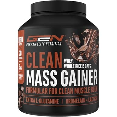 Clean Weight Gainer - 3 kg - Con carbohidratos complejos y proteínas - Ideal para la fase de masa - Polvo para aumentar masa y peso - Sabor Chocolate
