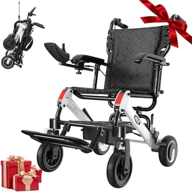 VOCIC V55 Silla de ruedas electrica plegable ligera (21.5KG),20KM silla rueda electrico pequeña estrecho para interior y ascensor,Con control trasero,Aprobado por la aerolínea,136KG|Garantía de 5 años