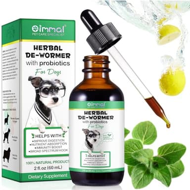 Onznoz Líquido Antiparasitario para Perros, Gotas Antiparasitarias Naturales para Perros, 100% Natural, Promover La Salud Intestinal Y La Higiene, Mejorar La Digestión, Inmunidad 60Ml