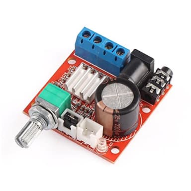 DollaTek 10W + 10W 2 canales Clase D DC 12V Mini 2.0 Hi-fi de audio estéreo electrónico ensamblado Amplificador AMP portátil Digital Booster Módulo para CD MP3 MP4 Altavoz PC