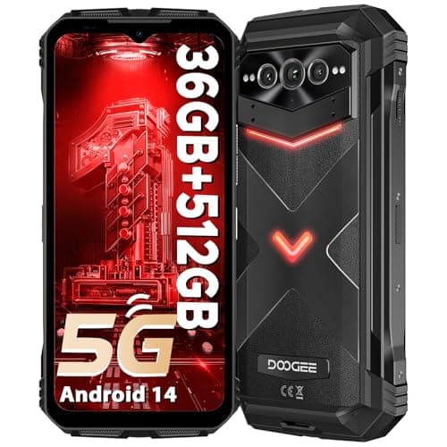 DOOGEE VMAX PLUS 2024 Movil Resistente Agua y Golpes Android 14, 36GB+512GB, 22000mAh 33W, Cámara 200MP+Visión Nocturna, 6.58" FHD+120Hz, Dimensity 7050 Móvil irrompible 5G, IP68IP69K/NFC/WiFi6/Huella