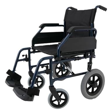 Dortomedical® Silla de Ruedas Estrecha Plegable ALUMINIO Reposabrazos Abatibles