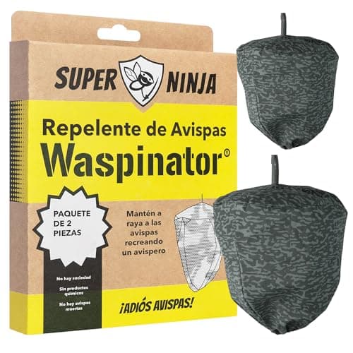 Waspinator Repelente de Avispas, 2 Piezas, Disuasor de Avispas Resistente Trampa a la Intemperie para Exteriores, Señuelo/Falsa Avispa, Abeja y Avispón, sin Disuasores Químicos