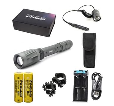 Linterna Trustfire Z5 ZOOM - 1 Led CREE XML-T6 1600lm Doble baterías 300-400 metros (Kit Nº3 (Kit completo de linterna))