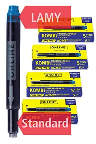 Online 17026 - Recambios de tinta (4 unidades x 5 piezas, tinta azul)