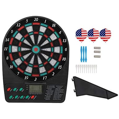 Keenso Juego de Tablero de Dardos electrónico, Fiesta en casa, puntuación automática, Tablero de Dardos Suave, Objetivo de Dardos de Ocio Familiar Ajedrez, Deportes de Ocio