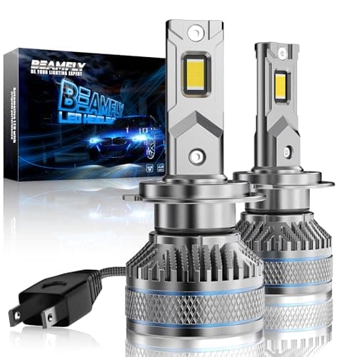 BEAMFLY H7 Bombillas LED, 24000LM Luz Alta/Baja Faros 12V 110W Alta Potencia, 6500K Blanco IP68 Impermeable Faros Antiniebla, Juego de 2
