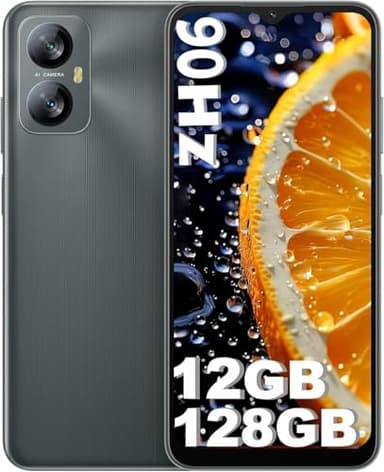 Blackview A52Pro Teléfono Móvil Libres 2025, 12GB+128GB(TF 2TB) 6.52'' Pantalla HD+ 90Hz Smartphone, 5180mAh Cámara 13MP Moviles con 4G Dual SIM, Octa-Core/Huella Digital/GPS/3 Años de Garantía Movil