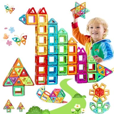 Bloques de Construcción Magnéticos 38 Piezas Construcciones Magnéticas Juguetes Niños Niñas 3 4 5 6 Años Creativo Educativos Regalo Juguete para Niños Niñas 5 6 7 8 Años Cumpleaños Navidad