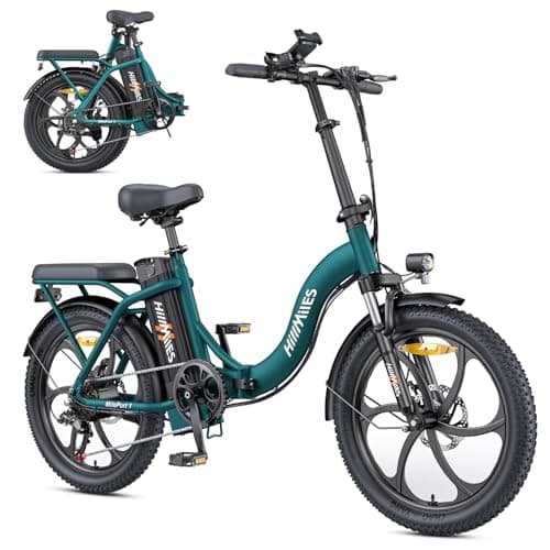 HillMiles MilePort 1 Bici Eléctrica para Adultos, 250W Bicicleta Eléctrica Plegable con 36V 13AH Batería Extraíble, Velocidad 25KM/H y Alcance 100KM, 20“ * 3.0” Fat Tyre E-Bikes para Viajeros Urbanos