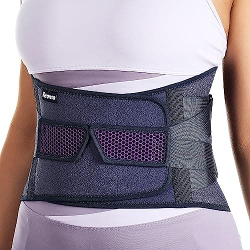 Fitomo Faja Lumbar Mujer Adjustable, Aliva Dolor Espalda como Ciática, Disco Herniado, Escoliosis, Faja Ortopedica con 7 Varillas para Descompresión Trabjo Deporte, Corrector de Postura