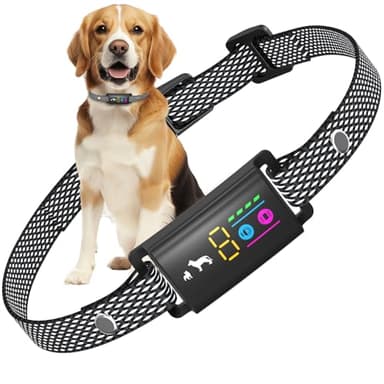 LOSLAI Collar Antiladridos para Perros, Collar Antiladridos Pitido y Vibración, 1-5 Niveles Sensibilidad, Resistente Al Agua IP67, Collares Antiladridos para Perros Pequeño, Mediano y Grande