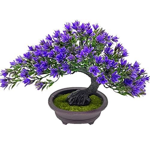 Fycooler Künstliche Bonsai-Baum Pflanzen Decoración Planta Artificial,Bonsái de Pino Feng Shui japonés Decoración,árbol Artificial para la Entrada/Oficina y Decoración Interior de Jardín Zen