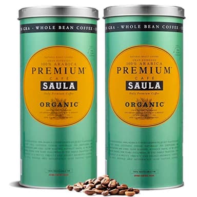 Café Saula grano Premium Ecológico 100% arábica - Pack 2 botes de 500 gr