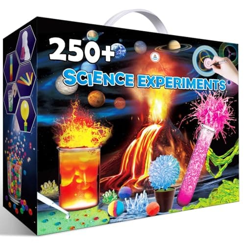 UNGLINGA Kit Científico con 250+ Experimentos para Niños, Kit de Ciencias Juego de Química Laboratorio Set, Volcán, Juguete CTIM Educativo Ideas de Regalo de Cumpleaños