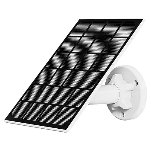 NIVIAN-Panel Solar para cámaras IP de Seguridad y vigilancia con bateria -Compatible Ezviz C3A y BC1C-Apta para Exterior IP65- Conector MicroUSB- DC 5V 3W- Cable 3 Metros (1)